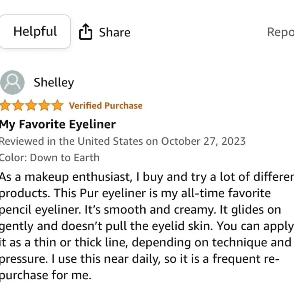 PUR On Point Waterproof Eyeliner Pen in Down to Earth Brown